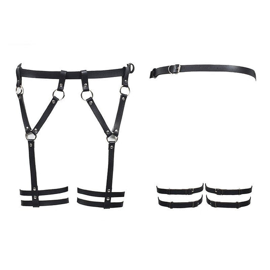 Ladies Belt Straps, Artificial Belt, Gothic Harness, Leg Binding - Alternative Gothic Dark Wear | Embrace Dark Aesthetic Men & Women Gothic Clothing