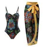 Siamese Conservative Covering Belly Thin Swimsuit French Retro One-piece Bikini