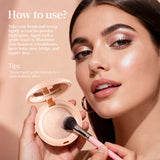 Lakerain Highlighter Powder, Three-dimensional Contour Matte Highlighter Powder