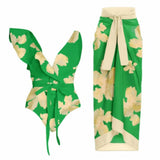 Siamese Conservative Covering Belly Thin Swimsuit French Retro One-piece Bikini