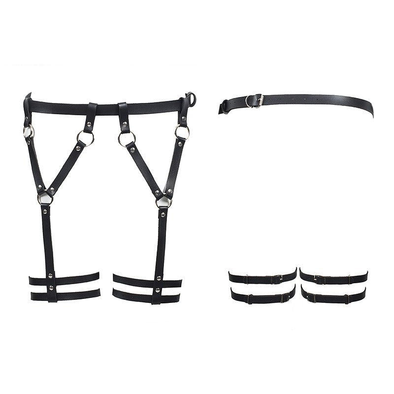 Ladies Belt Straps, Artificial Belt, Gothic Harness, Leg Binding - Alternative Gothic Dark Wear | Embrace Dark Aesthetic Men & Women Gothic Clothing