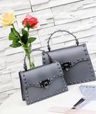 Matte matte rivet tote - Alternative Gothic Dark Wear | Embrace Dark Aesthetic Men & Women Gothic Clothing