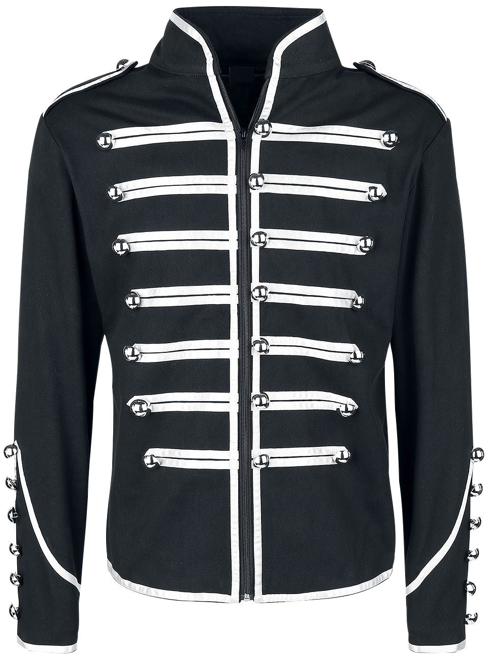 Men Black Parade Marching Jacket | MCR Inspired Gothic Army Band Drummer Coat