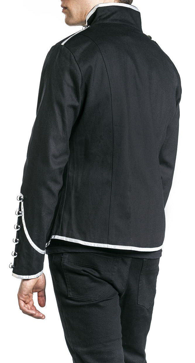 Men Black Parade Marching Jacket | MCR Inspired Gothic Army Band Drummer Coat