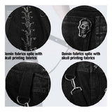 Men Tripp Gothic Long Skirt | Punk Rock Maxi Kilt with Chains & Skull Buttons