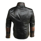 Women Genuine Leather Gun Club Jacket | Black Leather Biker Jacket with Red Lining & YKK Zippers