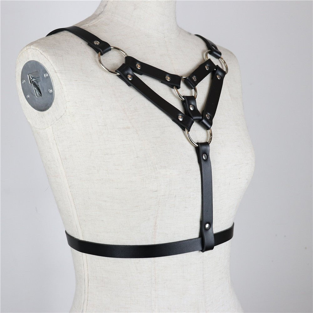 Leather Sex Gothic Harness - Alternative Gothic Dark Wear | Embrace Dark Aesthetic Men & Women Gothic Clothing