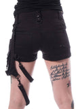 Women Gothic Badass Babes Mini Skirt | Edgy Alternative Shorts Skirt