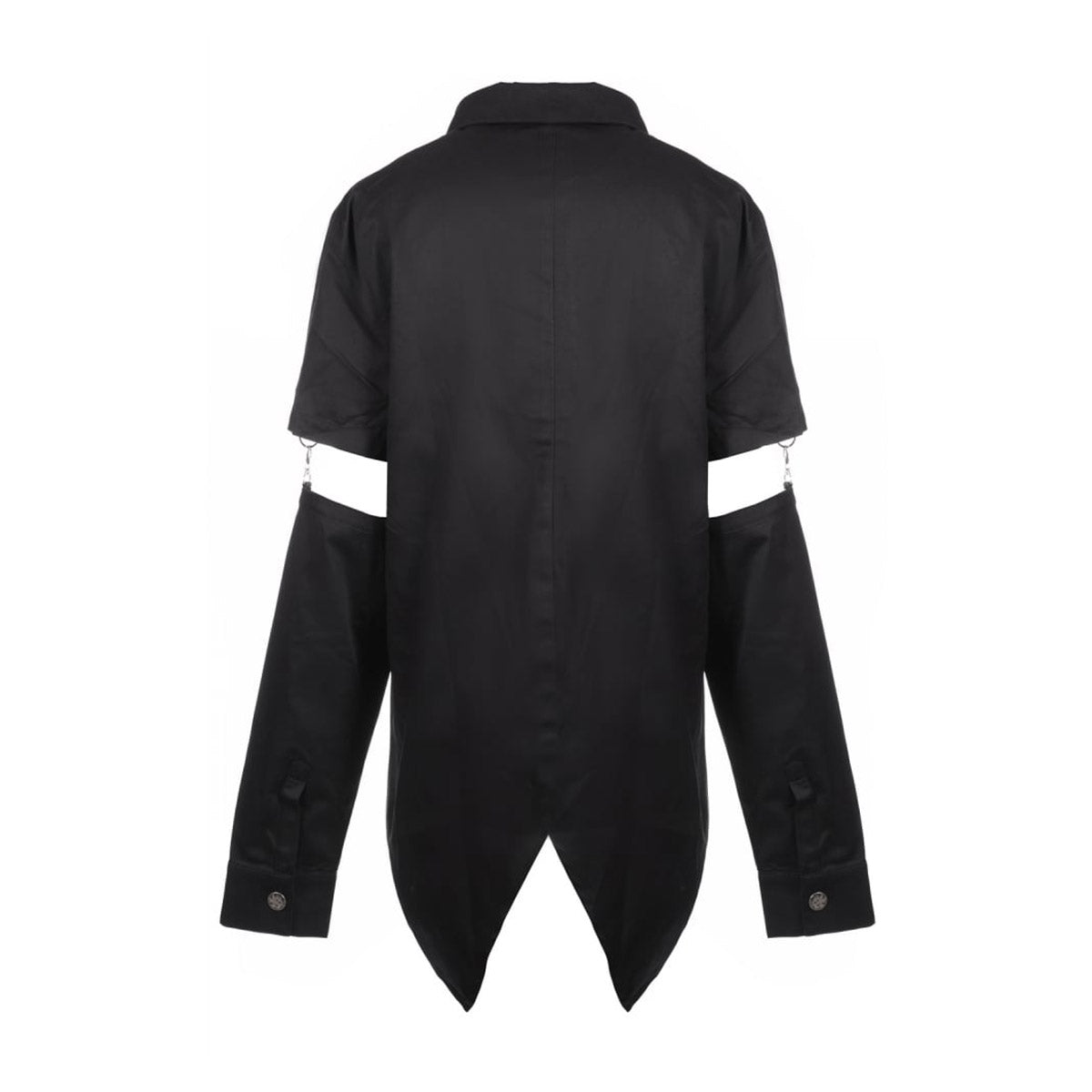 Men Gothic Devil Fashion Gothic Shirt Dave Vanian Shirt With Detachable Sleeve - Alternative Gothic Dark Wear | Embrace Dark Aesthetic Men & Women Gothic Clothing