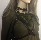 Sexy Women Belts Punk Rock Halterneck Choker Gothic Leather Harness Bondage Cage Bustier Corset Sculpting Chest Waist Belt - Alternative Gothic Dark Wear | Embrace Dark Aesthetic Men & Women Gothic Clothing