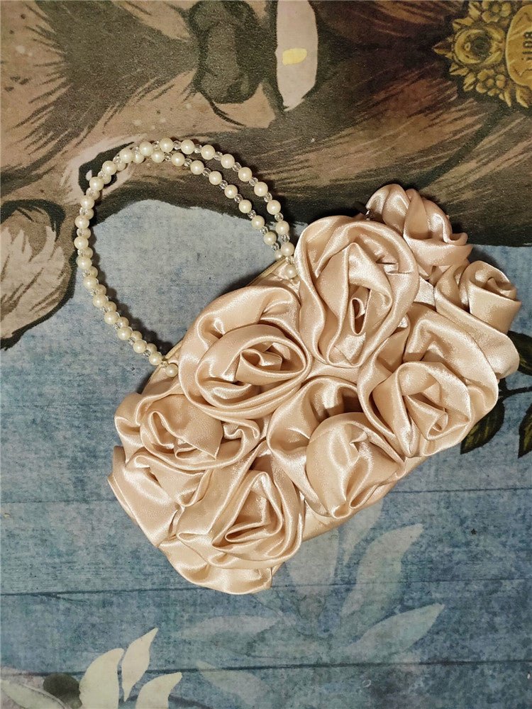 Flower Rose Satin Purse - Alternative Gothic Dark Wear | Embrace Dark Aesthetic Men & Women Gothic Clothing