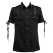 Men Gothic Shirt Steampunk Rock Industrial Military Top Shirt - Alternative Gothic Dark Wear | Embrace Dark Aesthetic Men & Women Gothic Clothing