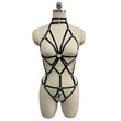 Bra Integrated European And American Style Gothic Harness Adjustable Body Binding Underwear Set - Alternative Gothic Dark Wear | Embrace Dark Aesthetic Men & Women Gothic Clothing
