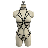 Bra Integrated European And American Style Gothic Harness Adjustable Body Binding Underwear Set - Alternative Gothic Dark Wear | Embrace Dark Aesthetic Men & Women Gothic Clothing
