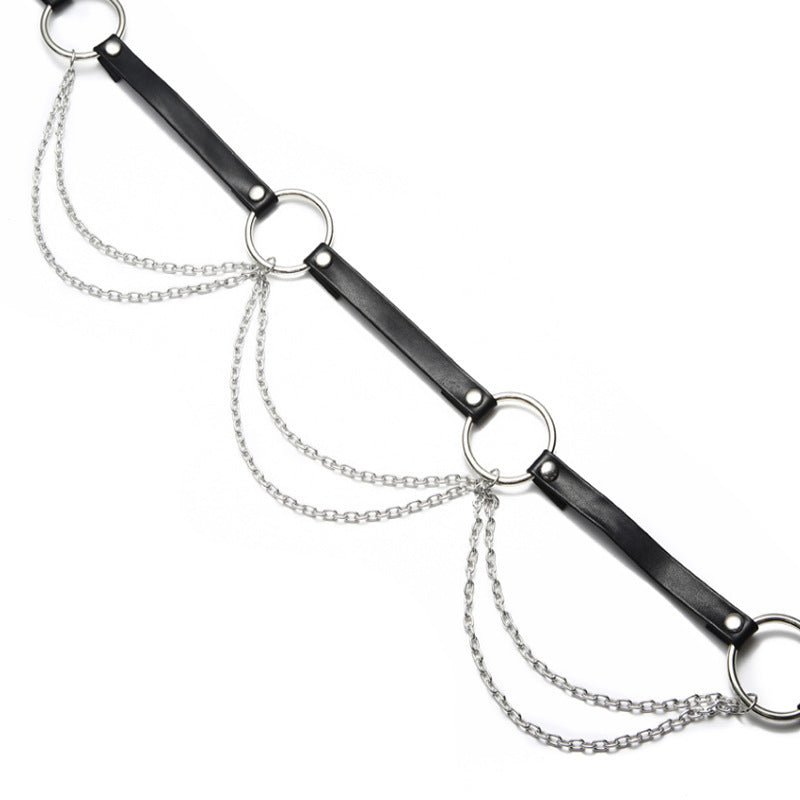 Chain - Belt Straps Waist - Jewelry Body - Harness Fashion - Accessory Sexy Rave Women Girls - Alternative Gothic Dark Wear | Embrace Dark Aesthetic Men & Women Gothic Clothing