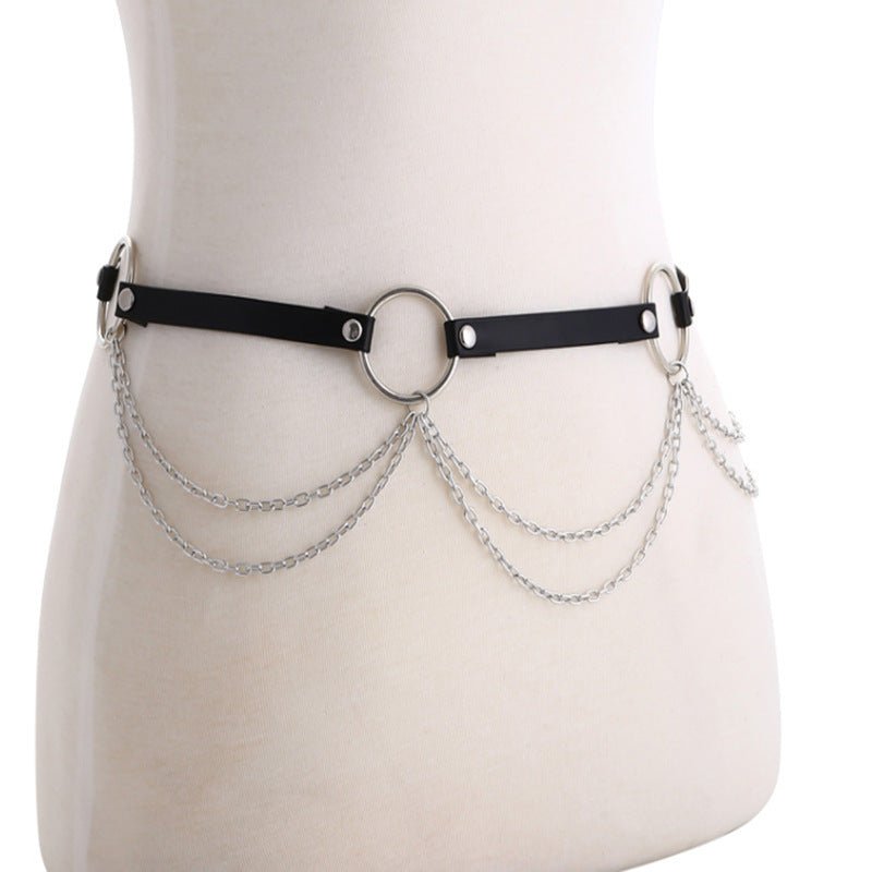 Chain - Belt Straps Waist - Jewelry Body - Harness Fashion - Accessory Sexy Rave Women Girls - Alternative Gothic Dark Wear | Embrace Dark Aesthetic Men & Women Gothic Clothing
