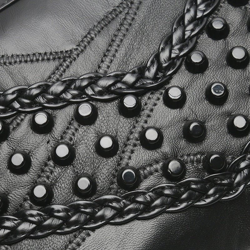 Casual Rivet Stitching Handbag Ladies - Alternative Gothic Dark Wear | Embrace Dark Aesthetic Men & Women Gothic Clothing