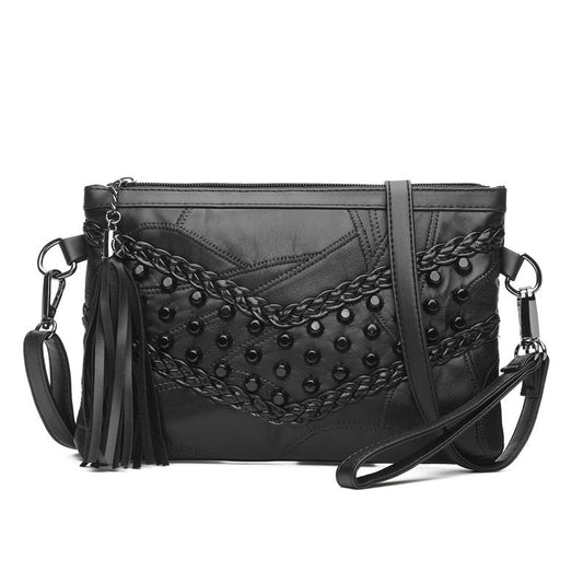 Casual Rivet Stitching Handbag Ladies - Alternative Gothic Dark Wear | Embrace Dark Aesthetic Men & Women Gothic Clothing
