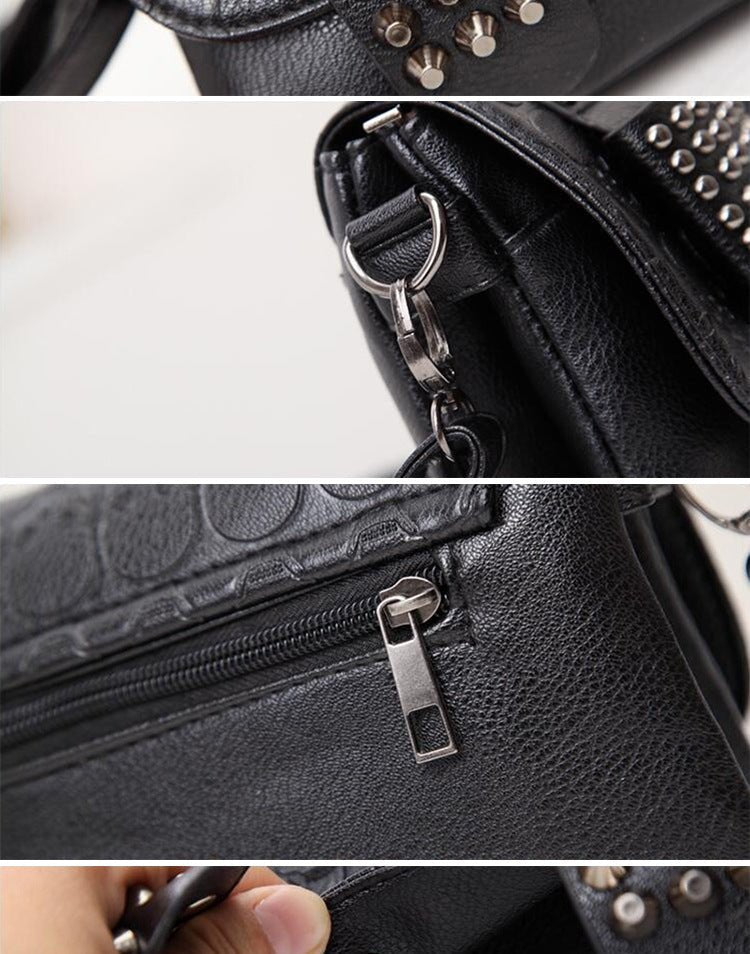 European And American Style Rivet Skull Handbag - Alternative Gothic Dark Wear | Embrace Dark Aesthetic Men & Women Gothic Clothing