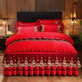 Lace Bedskirt Bedclothes Mattress Cover Bedspread Pillowcases Home Textiles