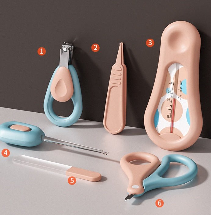 Six - Piece Baby Nail Clipper Care Set - Alternative Gothic Dark Wear | Embrace Dark Aesthetic Men & Women Gothic Clothing