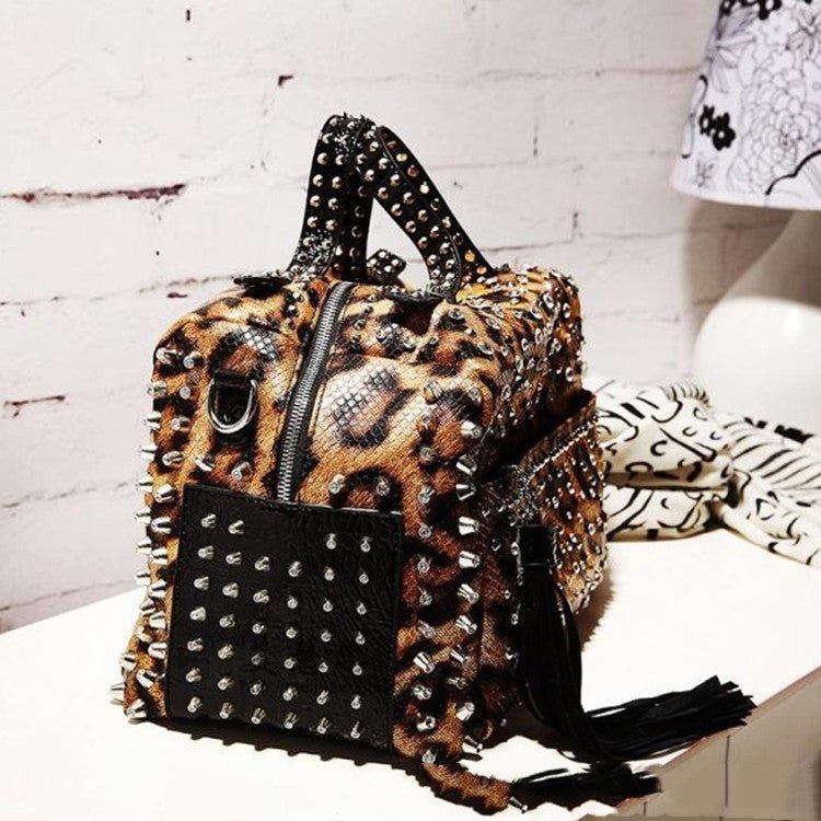 Ladies Handbag Personalized Rivet Rhinestone Shoulder Bag - Alternative Gothic Dark Wear | Embrace Dark Aesthetic Men & Women Gothic Clothing