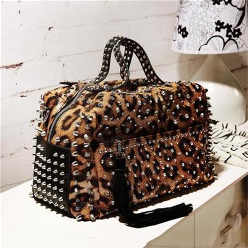 Ladies Handbag Personalized Rivet Rhinestone Shoulder Bag - Alternative Gothic Dark Wear | Embrace Dark Aesthetic Men & Women Gothic Clothing