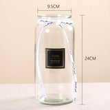 Mini Straight Transparent Glass Vase Ornaments Flower Arrangement Hydroponic Vase