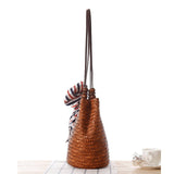 One - shoulder Straw Bag Women Bag Seaside Vacation Woven Bag Straw Bag Beach Bag - Alternative Gothic Dark Wear | Embrace Dark Aesthetic Men & Women Gothic Clothing