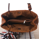 One - shoulder Straw Bag Women Bag Seaside Vacation Woven Bag Straw Bag Beach Bag - Alternative Gothic Dark Wear | Embrace Dark Aesthetic Men & Women Gothic Clothing