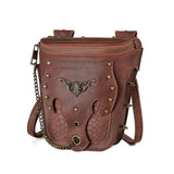 Ladies One - shoulder Messenger Bag Motorcycle Rivet Mobile Phone Chain Bag - Alternative Gothic Dark Wear | Embrace Dark Aesthetic Men & Women Gothic Clothing