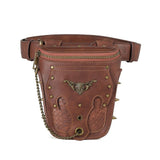 Ladies One - shoulder Messenger Bag Motorcycle Rivet Mobile Phone Chain Bag - Alternative Gothic Dark Wear | Embrace Dark Aesthetic Men & Women Gothic Clothing