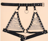 Pointed Rivet Punk Collar Belt Jewelry Waist Chain Belt Body Chain - Alternative Gothic Dark Wear | Embrace Dark Aesthetic Men & Women Gothic Clothing
