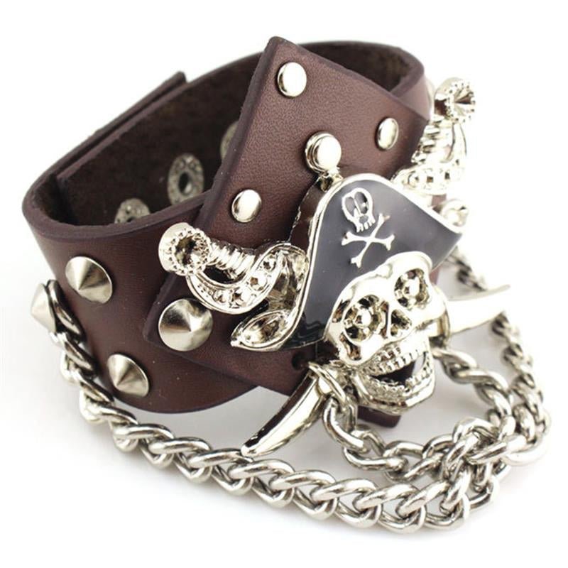 Rivet chain punk bracelet - Alternative Gothic Dark Wear | Embrace Dark Aesthetic Men & Women Gothic Clothing