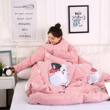 Winter Lazy Quilt with Sleeves
