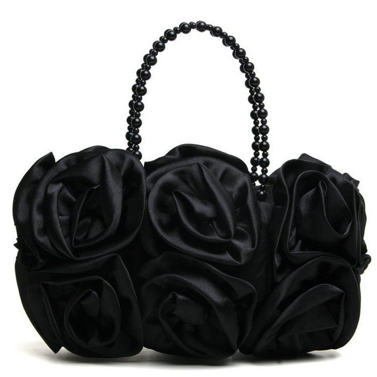 Flower Rose Satin Purse - Alternative Gothic Dark Wear | Embrace Dark Aesthetic Men & Women Gothic Clothing
