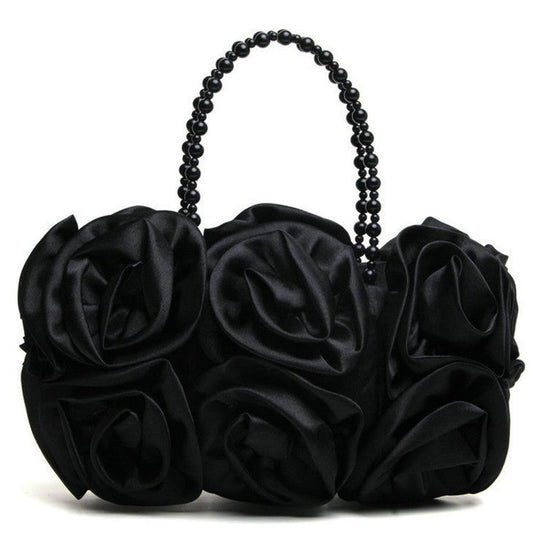 Flower Rose Satin Purse - Alternative Gothic Dark Wear | Embrace Dark Aesthetic Men & Women Gothic Clothing