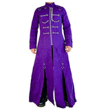 Pinhead Hellraiser Purple Long Coat for Men | Gothic Horror Punk Trench Coat