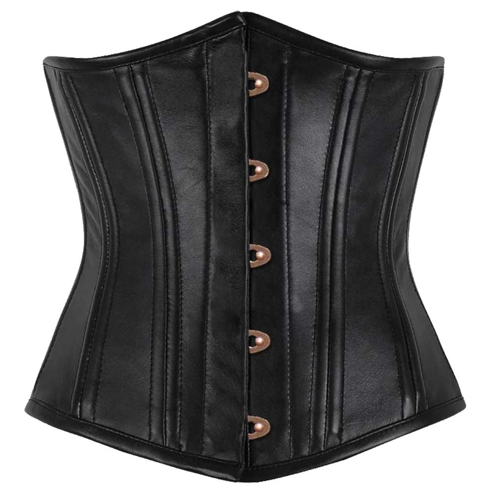 Women Underbust Longline Corset | Black Sheep Nappa Leather Waist Training Corset