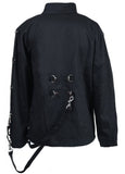 Women Bondage Zipper Jacket | High Neck Steampunk Gothic Cotton Outerwear