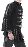 Cyber Emo Chain Jacket | Gothic Corset Lace-Up Black Punk Jacket with Metal Chains Jacket