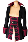 Women Steampunk Military Jacket | Burning Man Victorian Pirate Cotton Coat