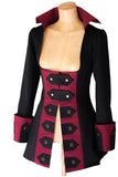 Women Steampunk Military Jacket | Burning Man Victorian Pirate Cotton Coat