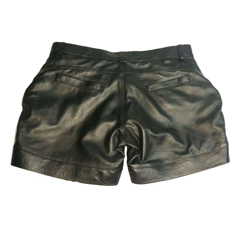 Women Genuine Leather Black Shorts | Sexy Gothic Hot Pants in Soft Lambskin