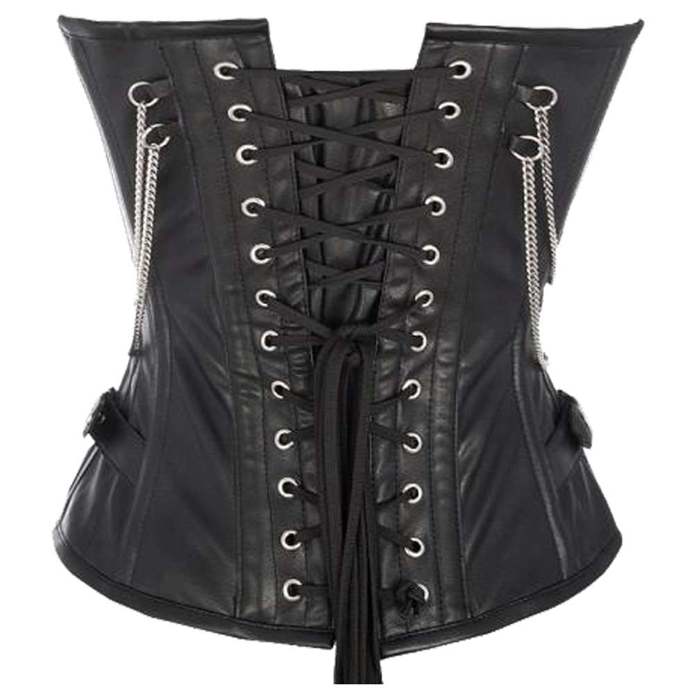 Women Corset Jeremy Sheep Napa Leather | Steel Boned History Corset with Silver Zip