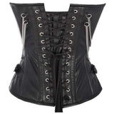 Women Corset Jeremy Sheep Napa Leather | Steel Boned History Corset with Silver Zip
