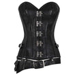 Women Overbust Corset Bustier | Gothic Heavy Duty Black Gracelynn Steel Boned Corset