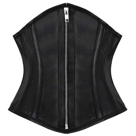 Women Giulianna Sexy Corset | Underbust Steel Boned Corset with Metal Zipper