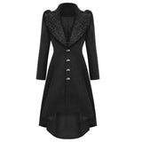 Women Gothic Dark In Love Lamentia Coat | Long Woolen-Feel Gothic Winter Coat