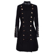 Women British Style Wool Blend Trench Coat | Double-Breasted Long Military Jacket